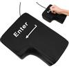 Amosfun Cuscino USB con tasto d'ingresso, grande modello nero, cuscino da scrivania multiuso per relax e pisolino, accessorio anti-stress, compatibile con computer e laptops