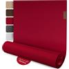 smøla Runner da tavolo di design rosso in feltro, 150 x 40 cm, runner in feltro scandinavo, lavabile con etichetta in pelle, runner da tavolo, moderno, rosso vinaccia