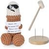 Naapesi Bambola Patata Amigurumi Divertente all'Uncinetto con Base in Legno e Mini Martello - Pupazzo Fatto a Mano con Frase Positiva - Decorazione da Scrivania o Regalo Motivazionale