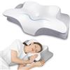 HOMCA Cuscino per il collo Cuscino per la testa, in memory foam Cuscino ergonomico per la testa Cuscino di raffreddamento 3D per la schiena, il fianco o la posizione prona, 62 x 41 x 11/13 cm