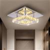 diisunbihuo Piccolo lampadario a led semi-incasso illuminazione in cristallo Lampada moderna in cristallo da soffitto per camera da letto sala da pranzo corridoio