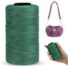 LEREATI Cordino per Borse Uncinetto Piatto Filo Macrame 1mm x 230m Macrame Corda Colorata Cordoncino per Borse a Uncinetto, Arazzo da Parete, Acchiappasogni, Fai da Te (Verde)