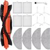 KiimSin 14 Pezzi Ricambio per Xiaomi S20 Accessori per Robot Aspirapolvere, 1 Spazzola Principale, 4 Panni per mocio di ricambio, 4 Filtro di ricambio, 4 Spazzole Laterali,1 Spazzola per la pulizia