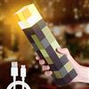 Fouvin Lampada da Parete Torcia 28cm, Lampada Notturna Ricaricabile USB, Lampada da Comodino, Montaggio a Parete/Mano, Ideale per Bambini Cameretta, Soggiorno e Studio, Regalo Creativo, Giallo