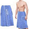 ZHYUAN Kilt Sauna Uomo,Asciugamano Sauna,Asciugamano Da Bagno Telo Bagno Uomo,regolabile Asciugamano Da Sauna Da Uomo Con Tasche,asciugamano Da Sauna Con Bottoni A Pressione Cachi (Blu)