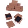 Craftdady 10 Pezzi Scatola Regalo Piccola con Spugna Quadrata Scatola in Cartone per Gioielli da Caffè Contenitori per Anelli Bracciale Orecchini Collana Display