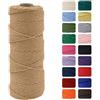 MOMAHUA 3mm Cotone Macramè 100% Naturale,Corda Canapa 100m Filato Non Sbiancato Senza Chimici per DIY, Bomboniere, Decorazioni - Cordame in Cotone per Crafts