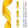 SLANTASTOFFE BRINGEN SIE UNSEREM STOFF L Slantastoffe 5 m Chiusura Lampo Infinita, Spirale 3 mm + 15 cursore/Cerniera 32 Colori, Merce al Metro