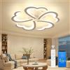 EASY EAGLE Plafoniera LED Soffitto: 48W Lampadario Camera da Letto, Dimmerabile Lampada da Soffitto con Telecomando e APP 3000K-6500K, Moderno Lampadario LED per Soggiorno Cucina Bagno, 4800LM 59CM