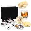 MCTNCT Kit Affumicatore Per Cocktail,Kit Affumicatore Per Whisky Con 6 Trucioli Di Legno,Set Cocktail Smoker,Accessori Per Cocktail,Whisky,Bevande,Bourbon,Caffè;Idea Regalo Per Uomo,Papà,Marito