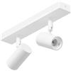 ledscom.de Plafoniera FARE, 2 luci, bianco opaco, 2x E27 max. 60W
