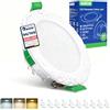 HOMEOW 10x Faretti Led da Incasso per Cartongesso, 5W 220V Faretti Led Soffitto Incasso, Caldo 2700K Neutro 4000K Freddo 6000K, IP44 Faretto per Bagno Cucina, foro 68-80mm