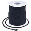 PH PandaHall 20m Cordoncino Nylon Intrecciato 3mm Cordino Nero Braccialetto Filo Cordino Perline Cordino Macrame per Creazione Gioielli Lavorazione Della Pelle