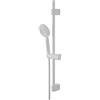 Generico Saliscendi doccia 70 cm regolabile con doccetta tonda anticalcare in ABS cromato - Tubo 150 cm, interasse variabile - Disponibile in 3 colori (bianco opaco)