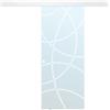 Vente-unique-Porta scorrevole esterno muro H205 x L73 cm in Vetro temperato - HEIDI