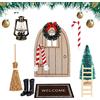 Dog's Booty Porta Elfo Natale Porta dell Elfo di Natale Set Accessori per Porta Degli Elfi Set di Accessori Casa delle Bambole di Natale Gnomi Porta delle Fate Natale Decorazioni Casa Regali per Bambini