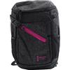 Smemoranda Zaino tecnico ECO nero zip fucsia con maxi tasca frontale, tasca interna porta pc/tablet