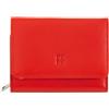 DUDU Portafoglio donna piccolo RFID in pelle multicolore Colorful Rosso fiamma