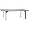 Totò Piccinni Tavolo rettangolare CILE allungabile 180/240x90x76h struttura in metallo piano in polietilene effetto legno per giardino ideale per 6 o 10 persone (Ardesia)