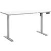 Composad | Scrivania Regolabile in Altezza della Linea ENERGIA, Standing Desk Con 4 Altezze, Scrivania Elettrica con Motore e Display, (LxP) 150x69 cm, Colore Bianco Laccato e Bianco, Made in Italy