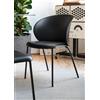 Connubia Set 2 SEDIE Tuka CB2134 Struttura P15 mt. NERO OPACO Sedile P15 pp riciclato 100% NERO OPACO