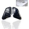 ieron 2 coperture universali per prese d'aria del cofano dell'auto, bocchette decorative in ABS fai da te per presa d'aria Turbo copertura di sfiato del cofano autoadesivo