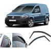 AC WOW 2x Deflettori D'Aria Compatibile per VW Caddy 2015 2016 2017 2018 2019 2020 2021 Antiturbo Per Auto Vetro Acrilico Anti Vento Guardia di Pioggia Sole Neve