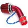 CENPEK Tubo di aspirazione dell'aria fredda, 76 mm universale compatibile con il filtro turbo di aspirazione dell'aria fredda dell'auto Filtro dell'aria in alluminio di flusso di induzione
