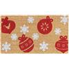 emmevi Zerbino Cocco Natale Auguri 40x70 Antiscivolo Tappeto Ingresso MOD.Cocco Natale Rettangolare New (F)