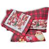GX GARGIX Set Completo 2 Piazze Matrimoniali Flanella Scozzese rosso Natale (Scoz-9)