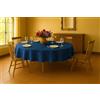 Corredocasa Tovaglia Fiandra jaquard Damascata 100% Puro Cotone Made in Italy Copritavolo Moderno Ideale per Ristoranti e Uso Quotidiano Casa Lavabile (Blu, Rotonda Diametro 180 cm)