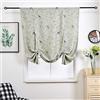 SIMPVALE - Tenda avvolgibile oscurante con motivo floreale, con stampa floreale, con tasca per asta, per camera da letto, soggiorno, cucina, 60 x 120 cm, colore: marrone chiaro