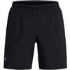 Under Armour Uomini Launch 7'' Short Abbigliamento da Running Pantaloncini Black 001 - Nero L