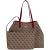 Guess Vikky Large Tote, Borsa Donna, Brown, Unica