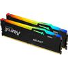 Kingston Technology Memoria Kingston Technology FURY Beast 64GB 6000MT/s DDR5 CL30 DIMM (Kit da 2 moduli) RGB EXPO [KF560C30BBEAK2-64]