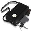 Elestoria Aestoria Carteras De Mujer - Pochette da donna, con cinturino in pelle regolabile in policarbonato leggero e ad alta resistenza, con pochette da donna, colore: nero, nero