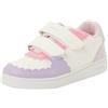 Geox B ECLYPER Girl A Sneaker, Optic White/LT Lilac, 27 EU