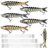 Zdhsufnvw 5 Esche Artificiali Spinning Pesca Accessori Artificiali Spinning Mare 15 Pezzi di Cavetto Acciaio Pesca Swimbait è Adatta per Barracuda Spigole e Specie Simili per Acqua Dolce Che Salata