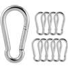 Wnddle Moschettone Piccolo, 10pcs Moschettoni in Acciaio inox Moschettone Acciaio Inox, Moschettoni Piccoli Rimovibile in Metallo, per Portachiavi, Campeggio, Pesca ed Escursionismo (6 x 60mm)