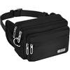 Flintronic Marsupio Donna Uomo Unisex, Viaggio con Cintura Regolabile con 5 Tasche, Impermeabile per Sport, Corsa, Escursionismo, Ciclismo