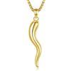 EUDORA Harmony Ball Collana in Argento Sterling Placcato oro 18 Carati con Corno Italiano per Donna e Uomo, Ciondolo Portafortuna con Cornicello per Protezione Amuleto di Pepe Italiano Regalo, 22+2