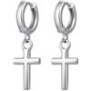 Jiamiaoi Orecchini Croce in Argento Sterling 925 per Donna e Uomo - Gioielli Religiosi Ipoallergenici per Ragazze