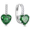 Starchenie Orecchini Donna Sterlina Argento 925 Cuore Zirconi Pietra Portafortuna Orecchini Compleanno Gioielli