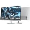 KTC Monitor Gaming 24 Pollici | FHD@240Hz | Fast IPS Panel | Tempo di risposta 1 ms (MPRT) | Luminosità 400 cd/㎡, HDR400 | Adaptive Sync | 116% sRGB, 92% DCI-P3, ΔE＜2 | Bianco | H24F7