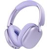 RORSOU C6 Cuffie con Cancellazione Attiva del Rumore, Cuffie Wireless Over Ear Bluetooth, Cuffie Leggere Piegevoli con Cupole Profonde per Bassi Comfort e Microfono Viola