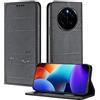 XINYEXIN Custodia per Honor Magic 7 Pro, Cover a Libro in Pelle PU con Blocco RFID, Slot per Carte, Supporto, Protezione Completa Antiurto - Nero