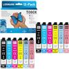 LOSMANN T080X Cartucce d'inchiostro compatibili per Epson T0801 T0802 T0803 T0804 T0805 T0806 Multipack per Stylus Photo R265 R360 R285 RX585 PX700W P50 PX650 PX810FW PX710W PX820FWD PX720WD (12-Pack)
