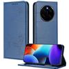 XINYEXIN Custodia per Honor Magic 7 Pro, Cover a Libro in Pelle PU con Blocco RFID, Slot per Carte, Supporto, Protezione Completa Antiurto - Blu
