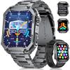 BENYAR SMART Militare Smartwatch Uomo-2 cinghie 1.91'' /500mAh Batteria,Orologio Fitness con 100+ Modalità Sportive, 24/7 Frequenza Cardiaca, SpO2,Sonno Monitoraggio IP68 Impermeabile per Android iOS