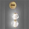 Illuminati Lighting Applique CIOTTOLO a parete LED 8,4W LM 714 3000K 2 vetri dimmerabile colore ORO satinato